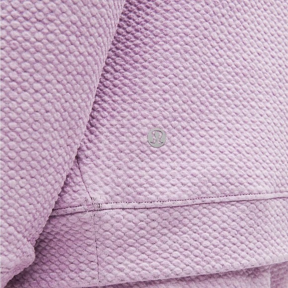 Lululemon Textured Double-Knit Cotton Hoodie color lavender - Picture 5 of 10